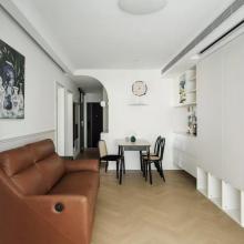 63㎡簡約三居，改動一面墻，拯救“長滿鞋”的極窄玄關(guān)！