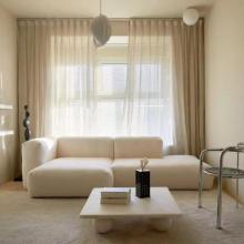 奶油色75㎡的“云朵小屋”，自然清新、高級(jí)又治愈，深深愛上了