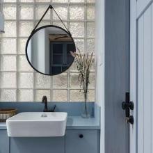 72㎡小戶型北歐混搭風(fēng)藍(lán)灰主調(diào)，陽(yáng)臺(tái)榻榻米休閑兼收納