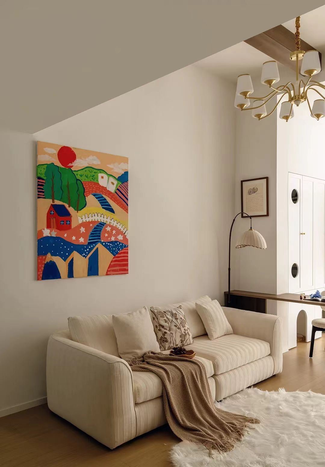 96㎡自然美式小家，卸下疲憊，邂逅松弛暖居時(shí)光~