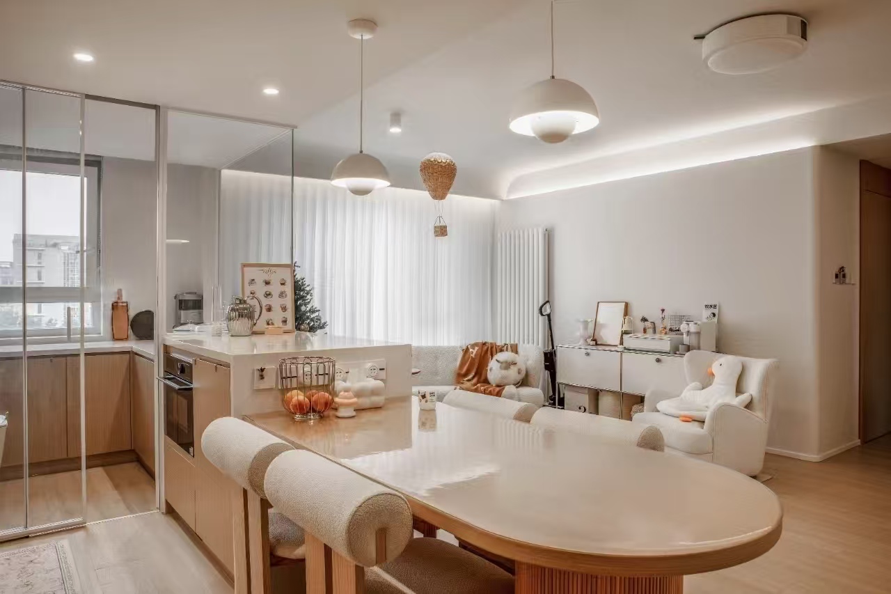 74㎡奶油風小家，三室兩衛(wèi)輕松拿捏，治愈系氛圍滿溢！